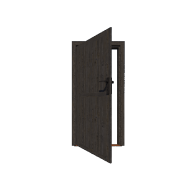 *Enkele deur Linksdraaiend Zwart Dicht