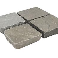 Kandla gres Platinus 14x14x5-7 Grijs ( 525 stuks per krat )  ( met voeg 45 stuks per M2 )