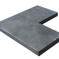 Vijverrandhoekstuk chineeshardsteen Gezoet, met facet 30 cm