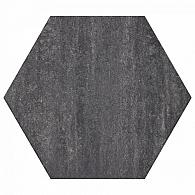 *Soft Comfort Zeskant 60/52,5x30x4 cm Grijs/Zwart