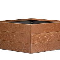 *Plantenbak Modulair Corten 180x180x42 cm