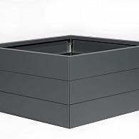 *Plantenbak Modulair Antraciet 90x90x42 cm, met poten of zwenkwielen leverbaar; een bodem is verplicht.