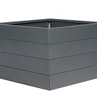 *Plantenbak Modulair Antraciet 60x60x56 cm, met poten of zwenkwielen leverbaar; een bodem is verplicht.