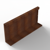 *Plantenbak Module+ Recht Paneel (A) 90x42 CORTEN
