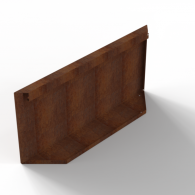 *Plantenbak Module+ Kopschot paneel (D) 90x42 CORTEN