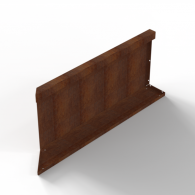 *Plantenbak Module+ Inwendig hoekpaneel (C) 90x42 R CORTEN