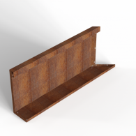 *Plantenbak Module+ Inwendig hoekpaneel (C) 90x42 L CORTEN