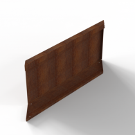 *Plantenbak Module+ Parallel paneel (E) 90x42 R CORTEN