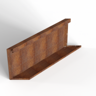 *Plantenbak Module+ Parallel paneel  (E) 90x42 L CORTEN