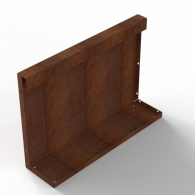 *Plantenbak Module+ Recht Paneel (A) 60x42 CORTEN