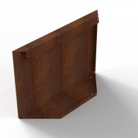 *Plantenbak Module+ Kopschot paneel (D) 60x42 CORTEN