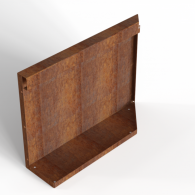 *Plantenbak Module+ Uitwendig hoekpaneel (B) 60x42 L CORTEN