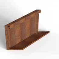 *Plantenbak Module+ Parallel paneel (E) 60x42 L CORTEN