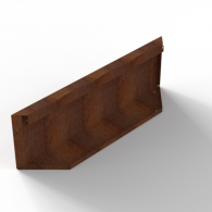 *Plantenbak Module+ Kopschot paneel (D) 90x28 CORTEN