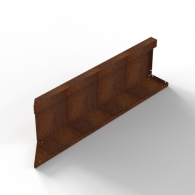 *Plantenbak Module+ Inwendig hoekpaneel (C) 90x28R CORTEN
