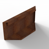 *Plantenbak Module+ Kopschot paneel (D) 60x28 CORTEN