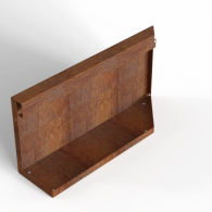 *Plantenbak Module+ Uitwendig hoekpaneel (B) 60x28 L CORTEN
