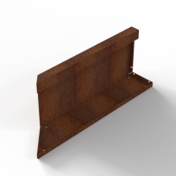 *Plantenbak Module+ Inwendig hoekpaneel (C) 60x28 R CORTEN