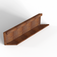 *Plantenbak Module+ Parallel paneel  (E) 90x28 L CORTEN