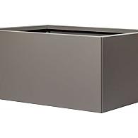 *Plantenbak Vlak Taupe 90x60x60 cm, met poten of zwenkwielen leverbaar; een bodem is verplicht.
