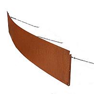 *Borderpaneel flex 220x28 cm CORTEN incl. 3 U profielen, 3 spankettingen en 6 grondpennen