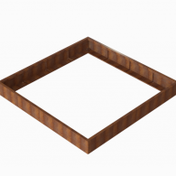 *Plantenbak Module+ Corten 240x240x28 cm