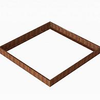 *Plantenbak Module+ Corten 300x300x28 cm
