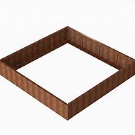*Plantenbak Module+ Corten 240x240x42 cm