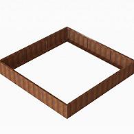 *Plantenbak Module+ Corten 270x270x42 cm