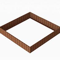 *Plantenbak Module+ Corten 360x360x56 cm