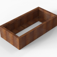 *Plantenbak Module+ Corten 120x60x28 cm