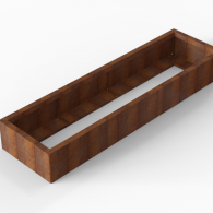 *Plantenbak Module+ Corten 210x60x28 cm