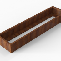 *Plantenbak Module+ Corten 240x60x28 cm