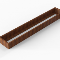 *Plantenbak Module+ Corten 360x60x28 cm