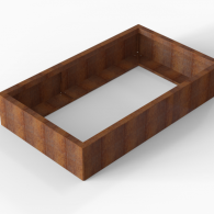 *Plantenbak Module+ Corten 150x90x28 cm