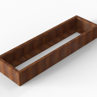 *Plantenbak Module+ Corten 210x90x28 cm