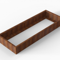 *Plantenbak Module+ Corten 240x90x28 cm