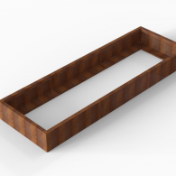 *Plantenbak Module+ Corten 270x90x28 cm