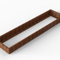 *Plantenbak Module+ Corten 360x90x28 cm