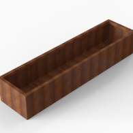*Plantenbak Module+ Corten 240x60x42 cm