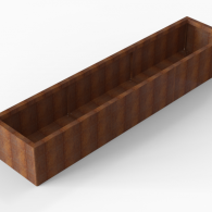 *Plantenbak Module+ Corten 270x60x42 cm