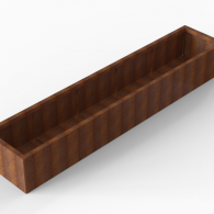 *Plantenbak Module+ Corten 300x60x42 cm