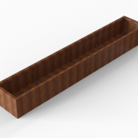*Plantenbak Module+ Corten 360x60x42 cm