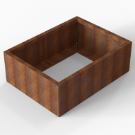 *Plantenbak Module+ Corten 120x90x42 cm