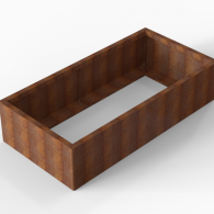 *Plantenbak Module+ Corten 180x90x42 cm