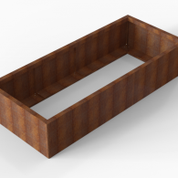 *Plantenbak Module+ Corten 210x90x42 cm