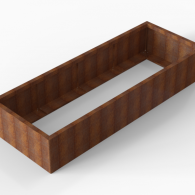 *Plantenbak Module+ Corten 240x90x42 cm