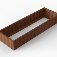 *Plantenbak Module+ Corten 270x90x42 cm