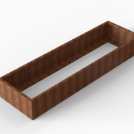 *Plantenbak Module+ Corten 300x90x42 cm