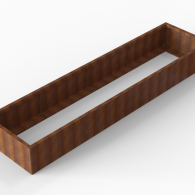 *Plantenbak Module+ Corten 360x90x42 cm
